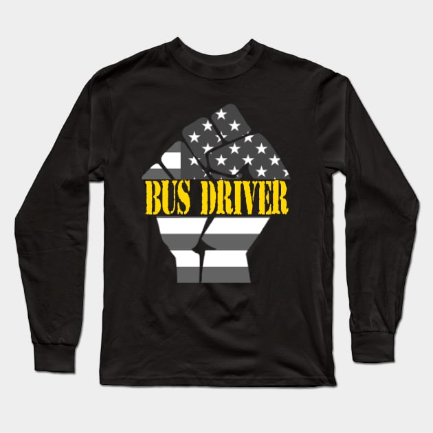 Bus Driver Long Sleeve T-Shirt by Slukable